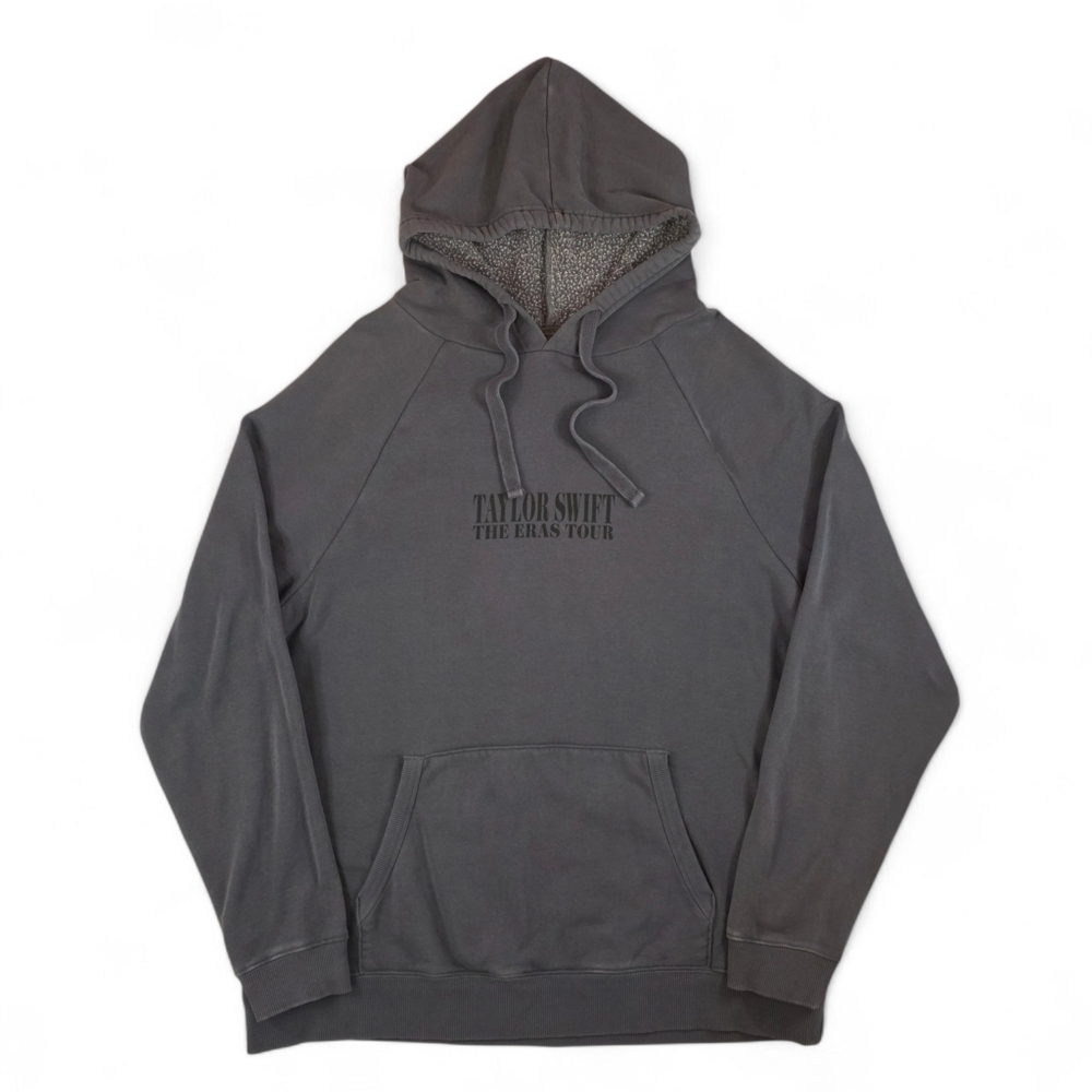 Official Taylor Swift Eras Tour Merch Hoodie Sweatshirt Gray Size L Unisex